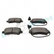 Jeu de 4 plaquettes de frein arrière RAP BRAKES R-P0761 - Visuel 3