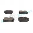 Jeu de 4 plaquettes de frein arrière RAP BRAKES R-P0814 - Visuel 2