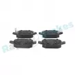 Jeu de 4 plaquettes de frein arrière RAP BRAKES R-P0833 - Visuel 1