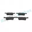 Jeu de 4 plaquettes de frein arrière RAP BRAKES R-P0864 - Visuel 1