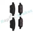 Jeu de 4 plaquettes de frein arrière RAP BRAKES R-P0877 - Visuel 2