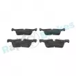 Jeu de 4 plaquettes de frein arrière RAP BRAKES R-P0886 - Visuel 1