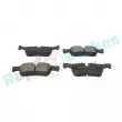 Jeu de 4 plaquettes de frein arrière RAP BRAKES R-P0886 - Visuel 2