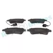 Jeu de 4 plaquettes de frein arrière RAP BRAKES R-P0890 - Visuel 1