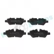 Jeu de 4 plaquettes de frein arrière RAP BRAKES R-P0906 - Visuel 1