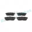 Jeu de 4 plaquettes de frein arrière RAP BRAKES R-P0993 - Visuel 1