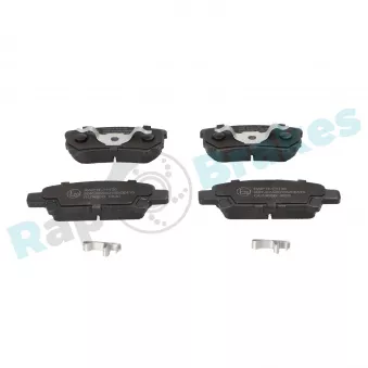 Jeu de 4 plaquettes de frein arrière RAP BRAKES R-P1136