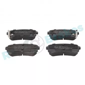 Jeu de 4 plaquettes de frein arrière RAP BRAKES R-P1212