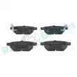 Jeu de 4 plaquettes de frein arrière RAP BRAKES R-P1242 - Visuel 1