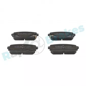 Jeu de 4 plaquettes de frein arrière RAP BRAKES R-P1250