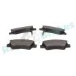 Jeu de 4 plaquettes de frein arrière RAP BRAKES R-P1280 - Visuel 3