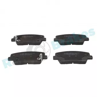 Jeu de 4 plaquettes de frein arrière RAP BRAKES R-P1284