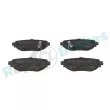 Jeu de 4 plaquettes de frein arrière RAP BRAKES R-P1347 - Visuel 1