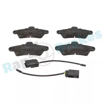 Jeu de 4 plaquettes de frein arrière RAP BRAKES R-P1386