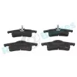 Jeu de 4 plaquettes de frein arrière RAP BRAKES R-P1400 - Visuel 1