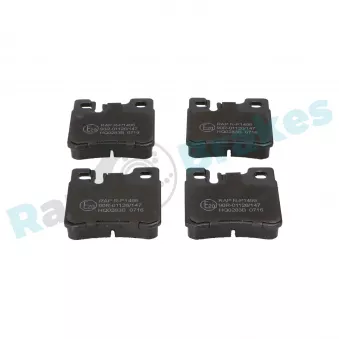 Jeu de 4 plaquettes de frein arrière RAP BRAKES R-P1496