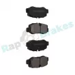 Jeu de 4 plaquettes de frein arrière RAP BRAKES R-P1511 - Visuel 2