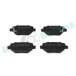 Jeu de 4 plaquettes de frein arrière RAP BRAKES R-P1539 - Visuel 1