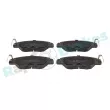 Jeu de 4 plaquettes de frein arrière RAP BRAKES R-P1541 - Visuel 1