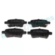 Jeu de 4 plaquettes de frein arrière RAP BRAKES R-P1570 - Visuel 1