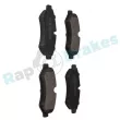 Jeu de 4 plaquettes de frein arrière RAP BRAKES R-P1585 - Visuel 2