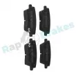 Jeu de 4 plaquettes de frein arrière RAP BRAKES R-P1591 - Visuel 2