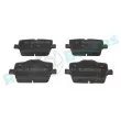 Jeu de 4 plaquettes de frein arrière RAP BRAKES R-P1601 - Visuel 1
