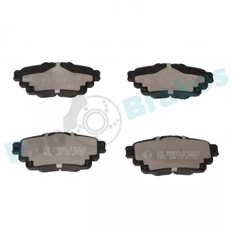 Jeu de 4 plaquettes de frein arrière RAP BRAKES R-P1614