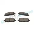 Jeu de 4 plaquettes de frein arrière RAP BRAKES R-P1633 - Visuel 3