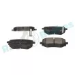 Jeu de 4 plaquettes de frein arrière RAP BRAKES R-P1652 - Visuel 1