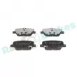 Jeu de 4 plaquettes de frein arrière RAP BRAKES R-P1658 - Visuel 1