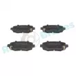 Jeu de 4 plaquettes de frein arrière RAP BRAKES R-P1662 - Visuel 1