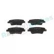 Jeu de 4 plaquettes de frein arrière RAP BRAKES R-P1681 - Visuel 1