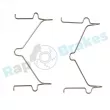 Kit d'accessoires, plaquette de frein à disque RAP BRAKES R-U0076 - Visuel 2