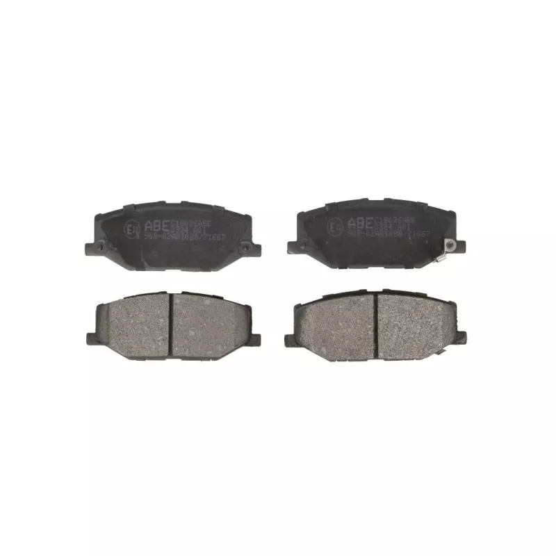 Jeu de 4 plaquettes de frein avant ABE C18026ABE