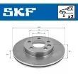 Jeu de 2 disques de frein avant SKF VKBD 80358 V2 - Visuel 2