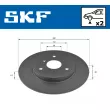 Jeu de 2 disques de frein avant SKF VKBD 80381 S2 - Visuel 2