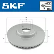 Disque de frein avant gauche SKF VKBD 80385 V1 - Visuel 2