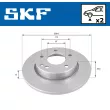 Jeu de 2 disques de frein avant SKF VKBD 80396 S2 - Visuel 2
