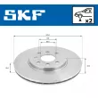 Jeu de 2 disques de frein avant SKF VKBD 80404 V2 - Visuel 2