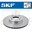 Jeu de 2 disques de frein avant SKF VKBD 80472 V2 - Visuel 2