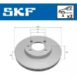 Jeu de 2 disques de frein avant SKF VKBD 80489 V2 - Visuel 2