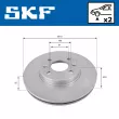 Jeu de 2 disques de frein avant SKF VKBD 80566 V2 - Visuel 2