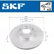 Jeu de 2 disques de frein avant SKF VKBD 80576 V2 - Visuel 2