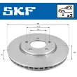 Jeu de 2 disques de frein avant SKF VKBD 80594 V2 - Visuel 2