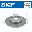 Jeu de 2 disques de frein avant SKF VKBD 80681 S2 - Visuel 2