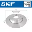Jeu de 2 disques de frein avant SKF VKBD 80687 S2 - Visuel 2