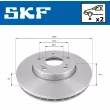 Jeu de 2 disques de frein avant SKF VKBD 80689 V2 - Visuel 2