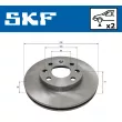 Jeu de 2 disques de frein avant SKF VKBD 80717 V2 - Visuel 2