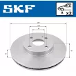 Jeu de 2 disques de frein avant SKF VKBD 80810 V2 - Visuel 2